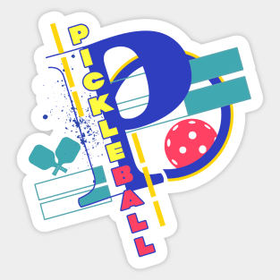 Pickleball Retro 90s Style Graphic Sticker